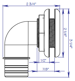 Elbow, Flanged Thru-Hulls